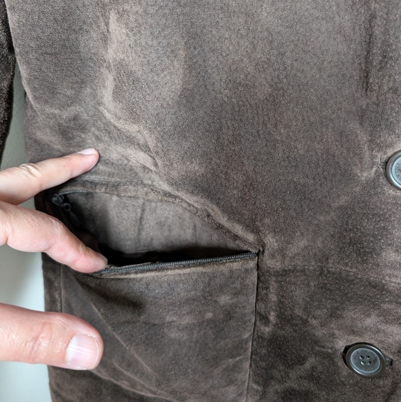 Jones New York Brown Suede Jacket sz 10 - Picture 4 of 7